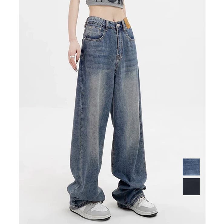 ワイドデニムパンツビンテージジーンズ美脚 | Miniministore | 詳細画像1 