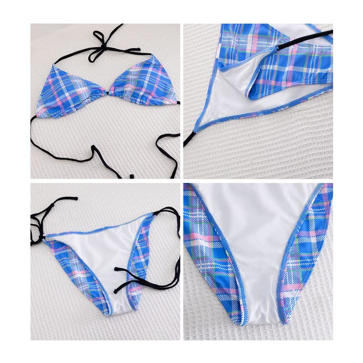 ハイレグビキニ上下セット チェック柄水着 | Miniministore | 詳細画像23 