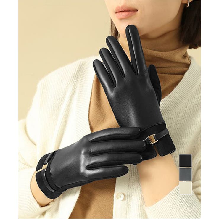 スマホ対応 PUレザー手袋レディース防寒 | Miniministore | 詳細画像1 