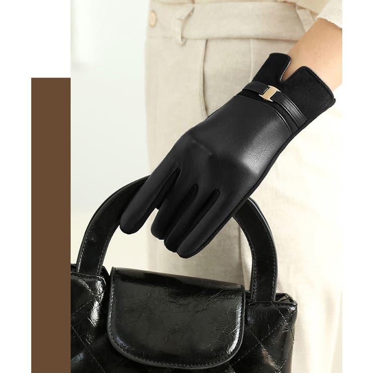 スマホ対応 PUレザー手袋レディース防寒 | Miniministore | 詳細画像4 