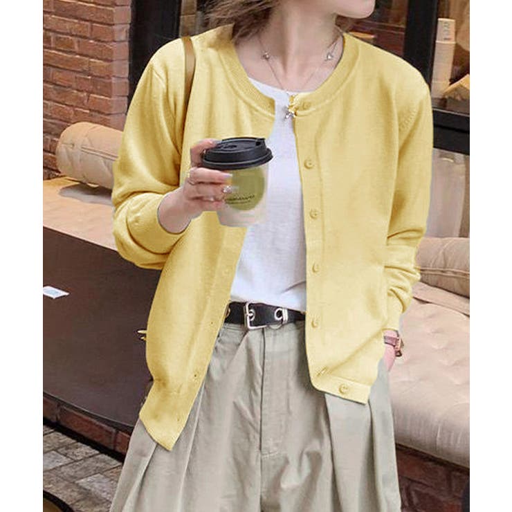 クルーネックニットカーディガン シンプル | Miniministore | 詳細画像24 