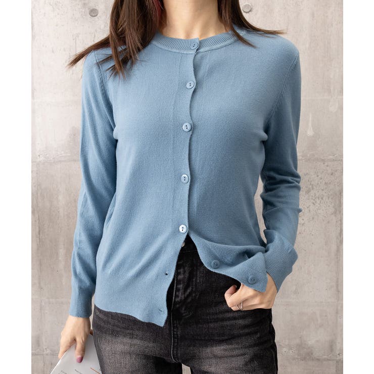 クルーネックニットカーディガン シンプル | Miniministore | 詳細画像31 