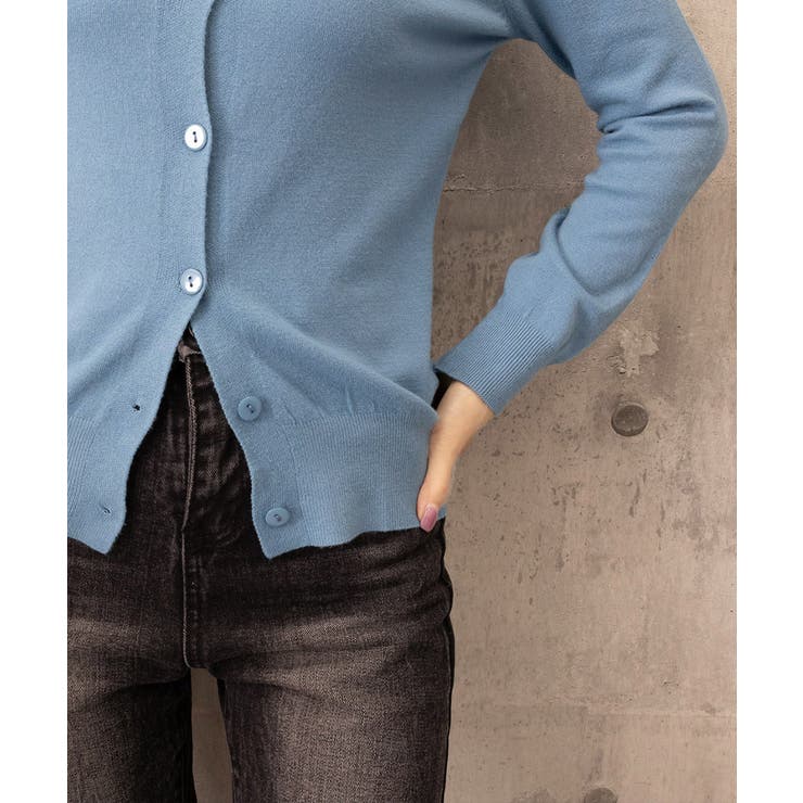 クルーネックニットカーディガン シンプル | Miniministore | 詳細画像34 