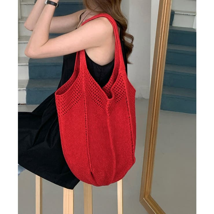 ニットバッグ 大容量トートバッグ肩掛け鞄 | Miniministore | 詳細画像12 