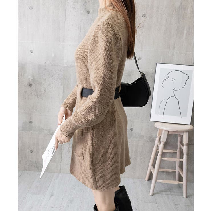 ベルト付きニットワンピースウエストマーク | Miniministore | 詳細画像22 