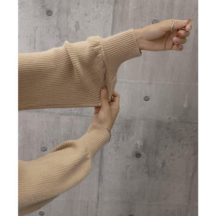 韓国風リブニットトップスハイネックニット | Miniministore | 詳細画像31 