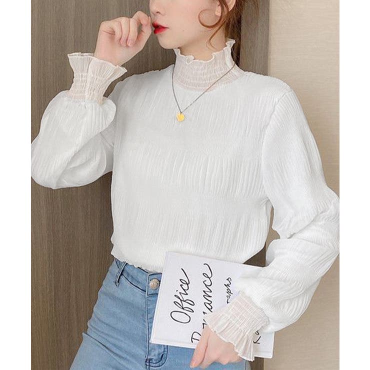 裏起毛シャーリングブラウス韓国風トップス | Miniministore | 詳細画像8 