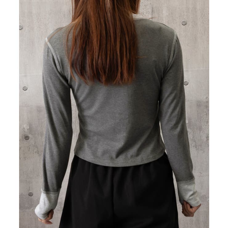 配色ヘンリーシャツハーフボタンカットソー | Miniministore | 詳細画像34 