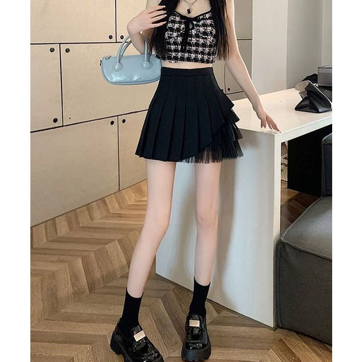 プリーツミニスカートチュール切替スカート | Miniministore | 詳細画像11 