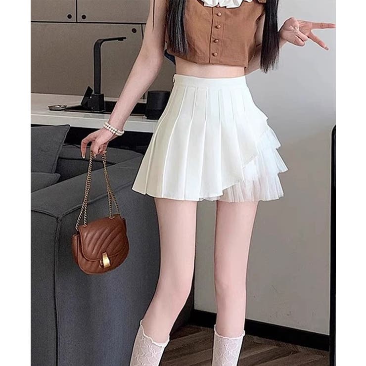 プリーツミニスカートチュール切替スカート | Miniministore | 詳細画像12 