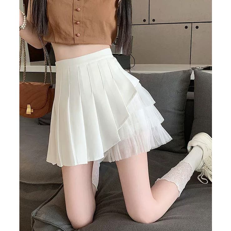 プリーツミニスカートチュール切替スカート | Miniministore | 詳細画像13 