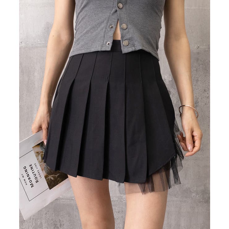 プリーツミニスカートチュール切替スカート | Miniministore | 詳細画像16 