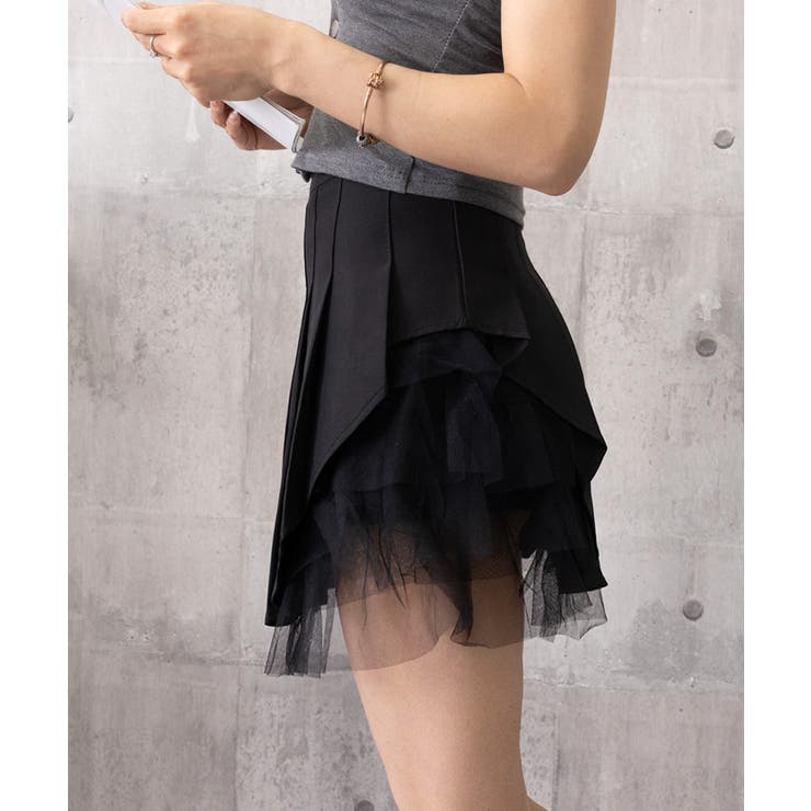 プリーツミニスカートチュール切替スカート | Miniministore | 詳細画像17 