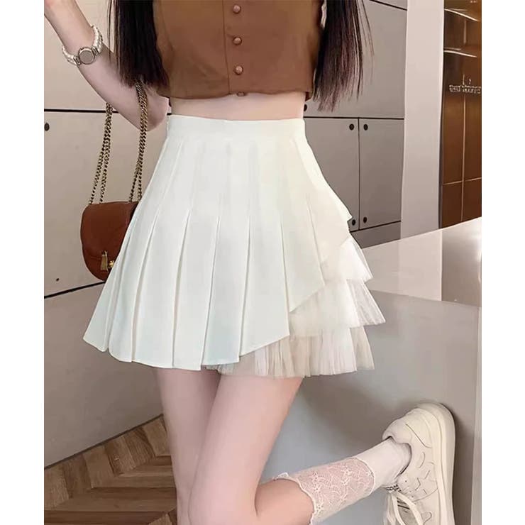 プリーツミニスカートチュール切替スカート | Miniministore | 詳細画像6 