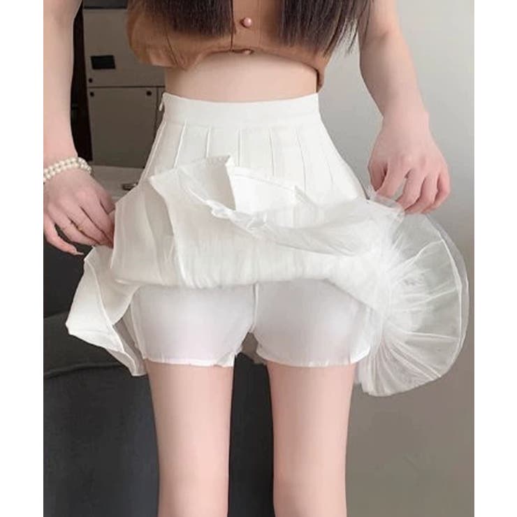 プリーツミニスカートチュール切替スカート | Miniministore | 詳細画像8 