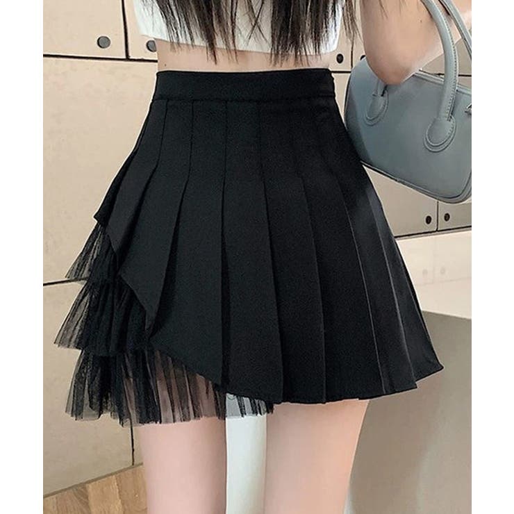 プリーツミニスカートチュール切替スカート | Miniministore | 詳細画像9 