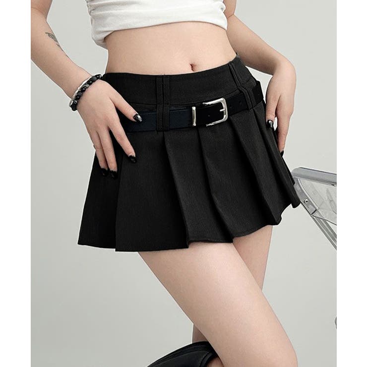 超ミニスカートベルト付きプリーツスカート | Miniministore | 詳細画像14 