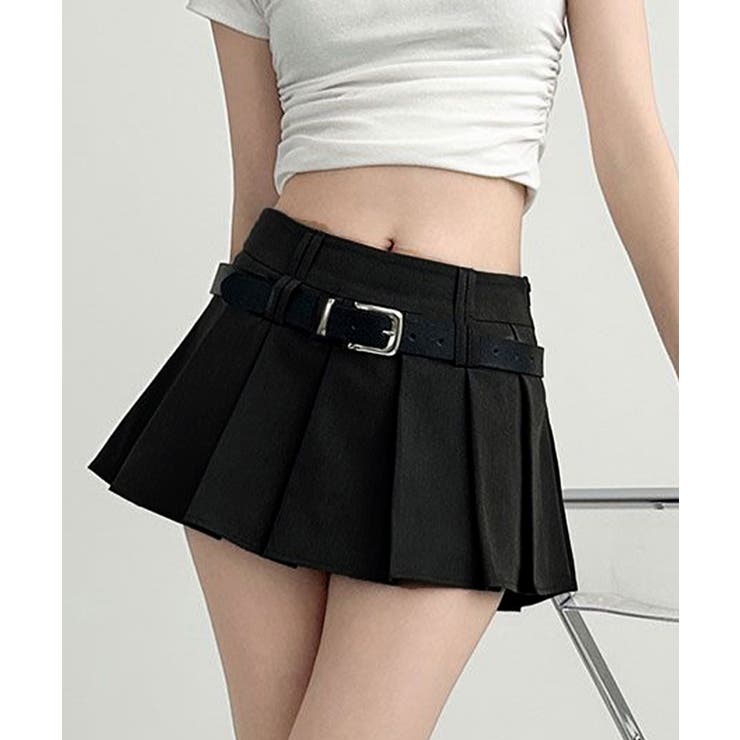超ミニスカートベルト付きプリーツスカート | Miniministore | 詳細画像16 