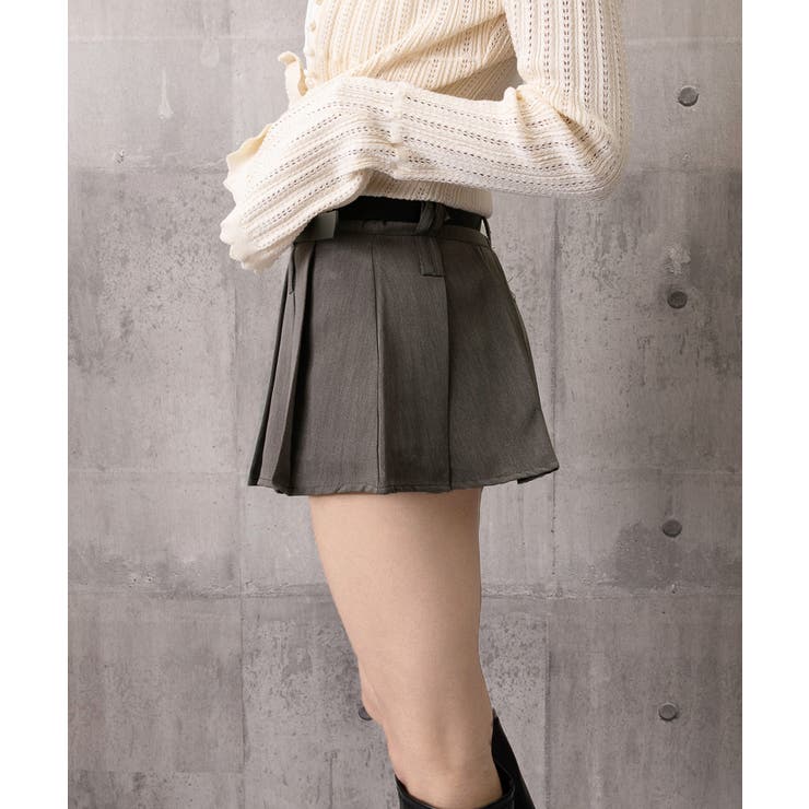 超ミニスカートベルト付きプリーツスカート | Miniministore | 詳細画像18 