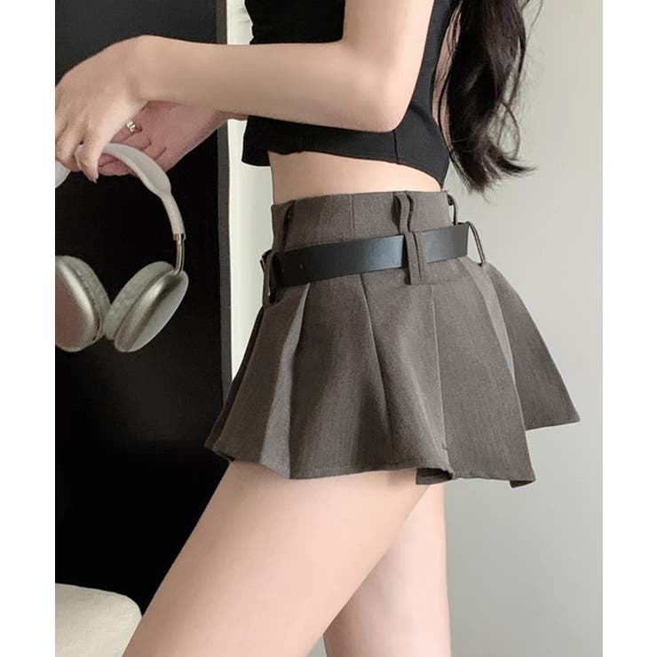 超ミニスカートベルト付きプリーツスカート | Miniministore | 詳細画像6 