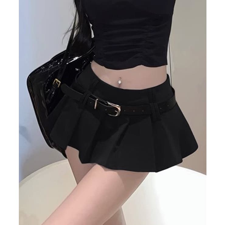 超ミニスカートベルト付きプリーツスカート | Miniministore | 詳細画像7 