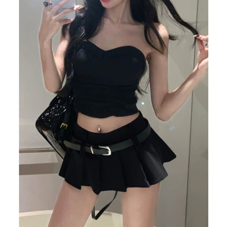 超ミニスカートベルト付きプリーツスカート | Miniministore | 詳細画像9 