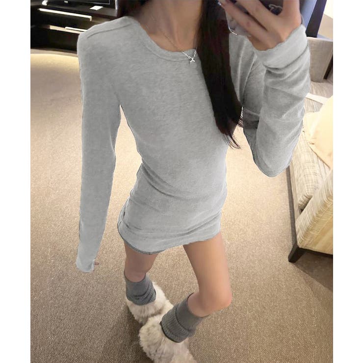 ロングTシャツ 重ね着フィットカットソー | Miniministore | 詳細画像16 