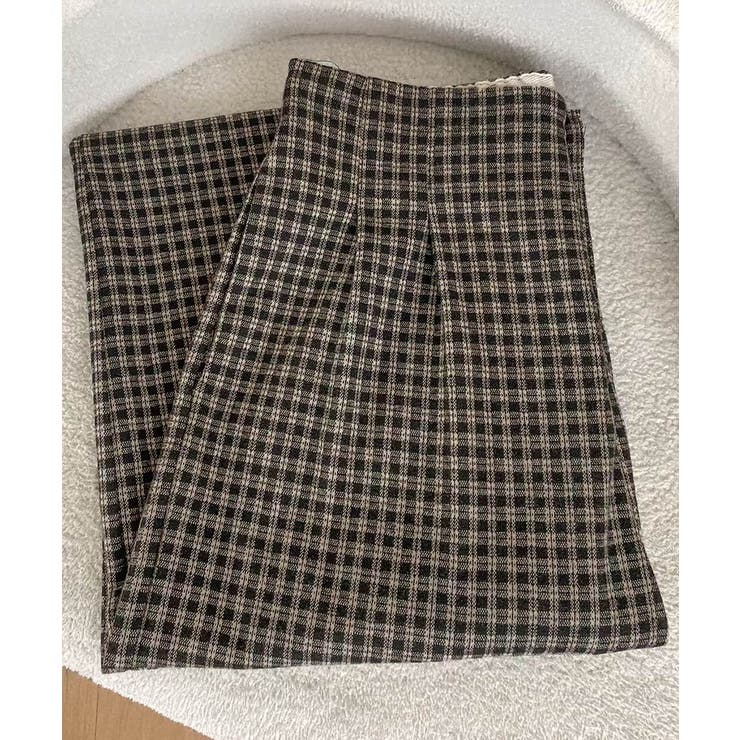 チェック柄ワイドパンツハイウエスト 秋冬 | Miniministore | 詳細画像23 