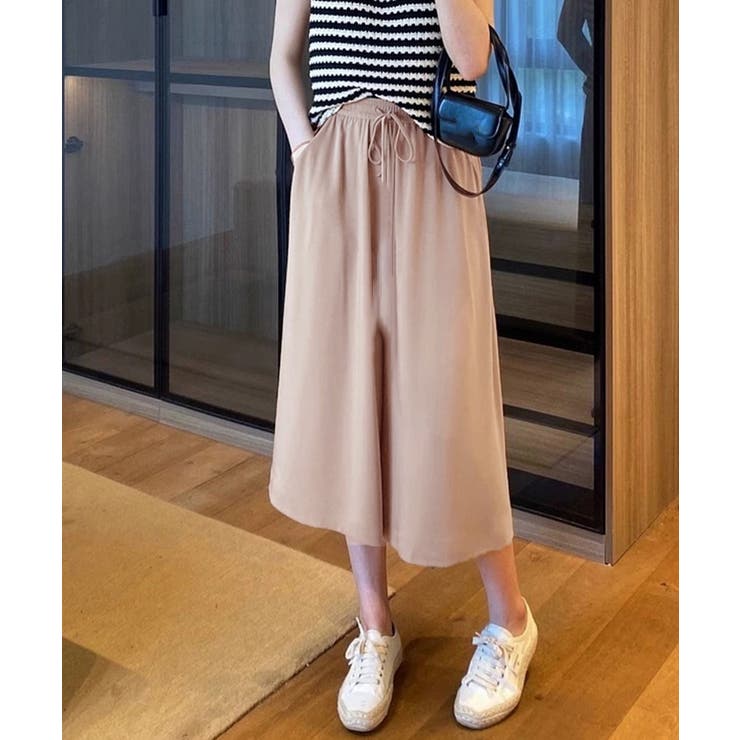 ベージュ | ワイドパンツ ガウチョパンツ レディース | Miniministore