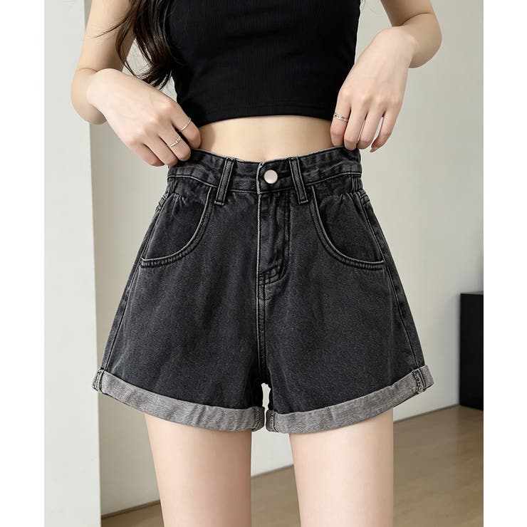 ブラック | ショートパンツ 短パンデニム 韓国風 | Miniministore