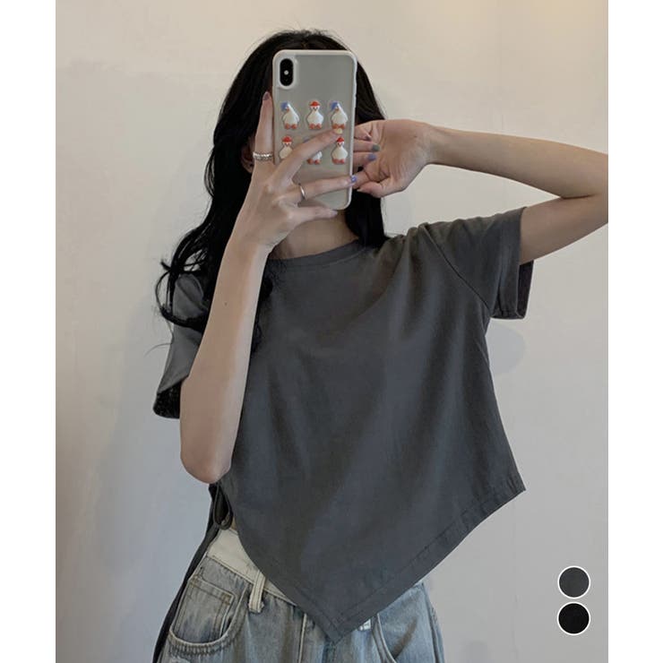 レディース アシンメトリー Tシャツ | Miniministore | 詳細画像1 