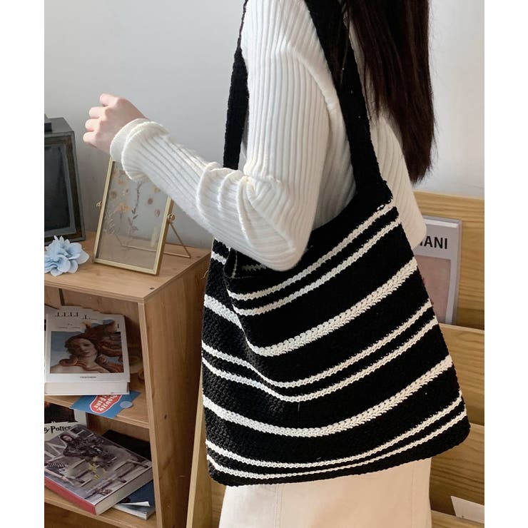 ボーダーニットトートバッグ レディース | Miniministore | 詳細画像4 