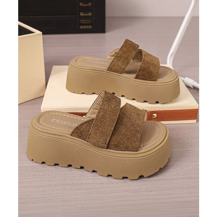 厚底サンダル ドット柄ミュールサンダル夏 | Miniministore | 詳細画像15 