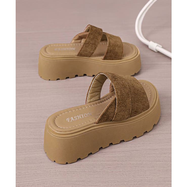 厚底サンダル ドット柄ミュールサンダル夏 | Miniministore | 詳細画像16 