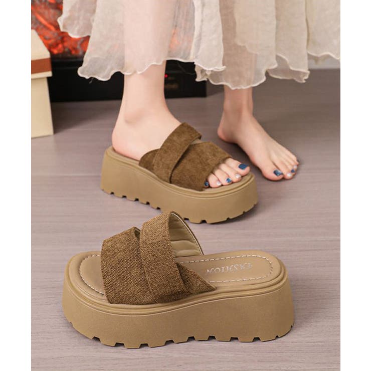 厚底サンダル ドット柄ミュールサンダル夏 | Miniministore | 詳細画像9 