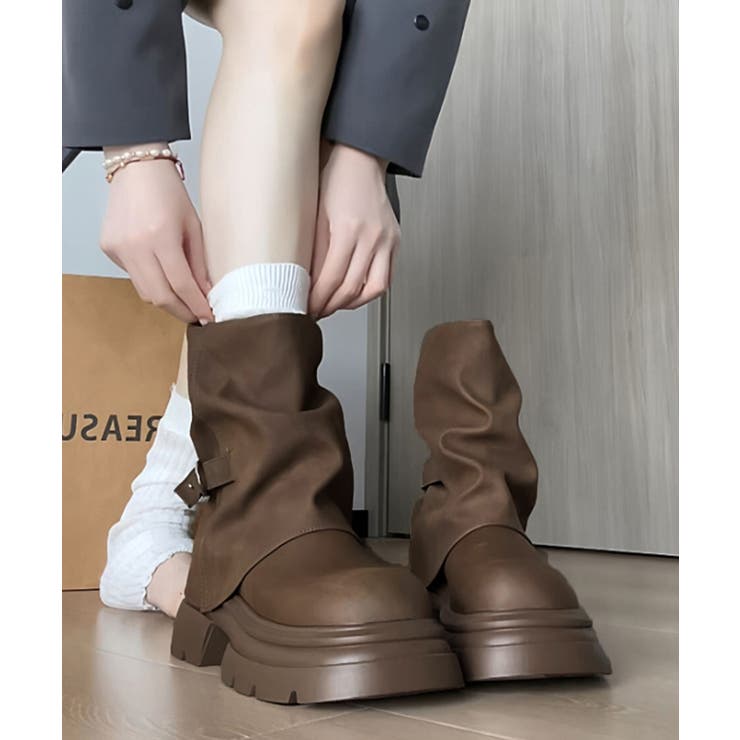 厚底ショートブーツレディースカバーブーツ | Miniministore | 詳細画像14 
