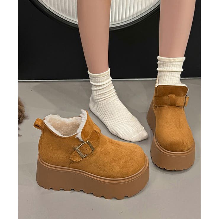 厚底ムートンブーツボアショートブーツ防寒 | Miniministore | 詳細画像2 