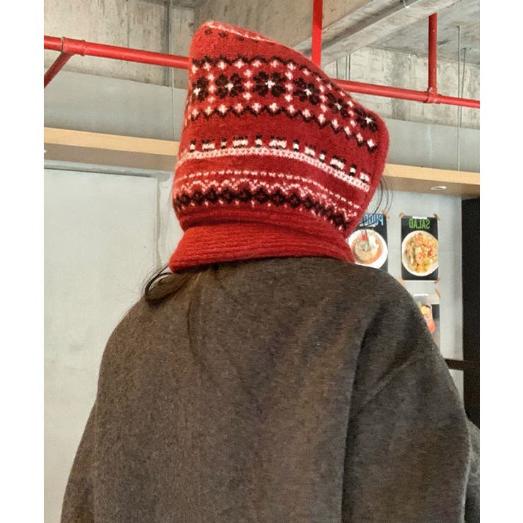 北欧風ニットバラクラバフードマフラー防寒 | Miniministore | 詳細画像21 