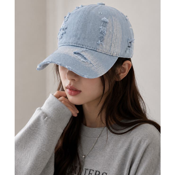 ヴィンテージデニムキャップ ダメージ加工 | Miniministore | 詳細画像9 