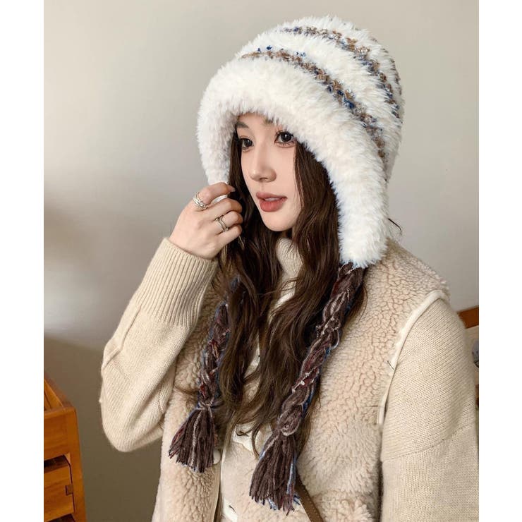 暖かいニット帽ファーキャップもこもこ帽子 | Miniministore | 詳細画像3 