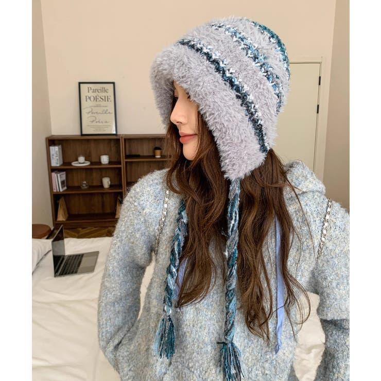 暖かいニット帽ファーキャップもこもこ帽子 | Miniministore | 詳細画像8 