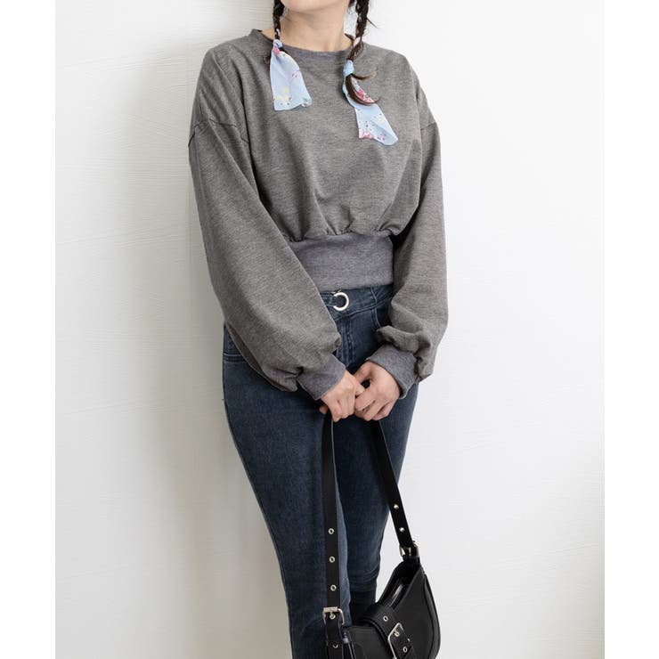 スウェット風トップス薄手トレーナー着やせ | Miniministore | 詳細画像11 