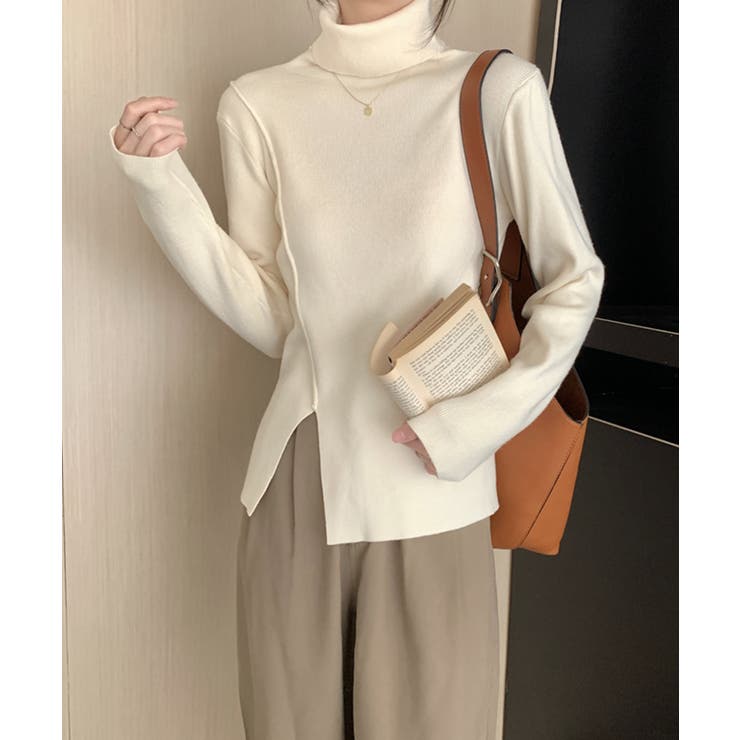 タートルネックニットトップス レディース | Miniministore | 詳細画像3 