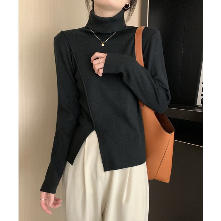 タートルネックニットトップス レディース | Miniministore | 詳細画像4 