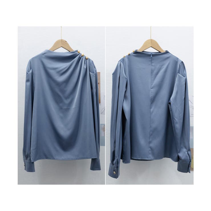 ドレープブラウス 韓国風ブラウスきれいめ | Miniministore | 詳細画像13 