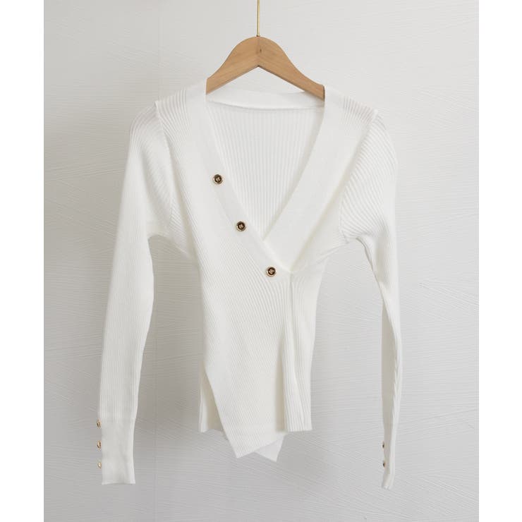 カシュクールニットトップス韓国風セーター | Miniministore | 詳細画像13 