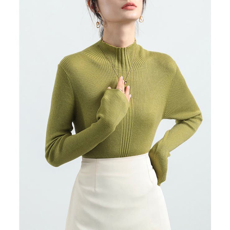 プチハイネックリブニットトップスきれいめ | Miniministore | 詳細画像8 