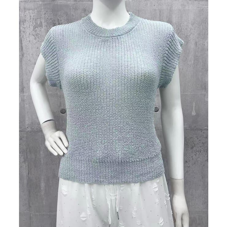 フレンチスリーブサマーニットトップス夏服 | Miniministore | 詳細画像13 
