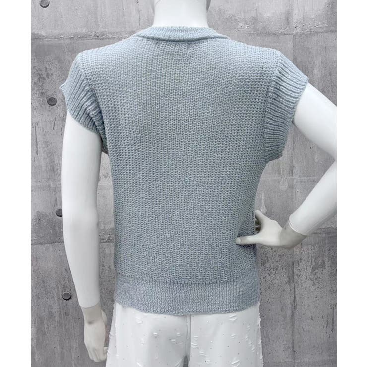 フレンチスリーブサマーニットトップス夏服 | Miniministore | 詳細画像15 
