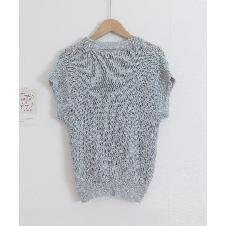 フレンチスリーブサマーニットトップス夏服 | Miniministore | 詳細画像17 